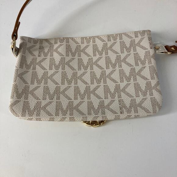 MICHAEL KORS, SMALL CREAM, BROWN FANNY PACK - Picture 3 of 7